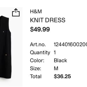 H&M Elegant Black Mini Dress